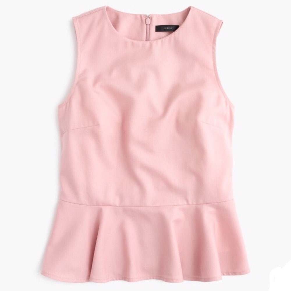 JCrew Blush peplum top in Super 120s wool