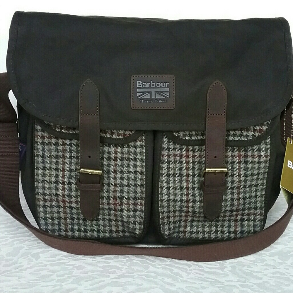 NWT Barbour Mayburgh Tarras Wax Cotton Bag