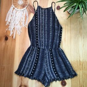 Navy Boho Chic Romper