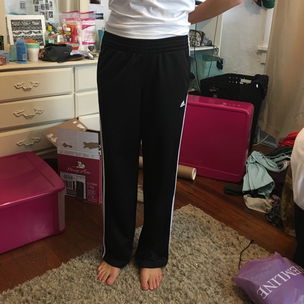 Black adidas warm up pants