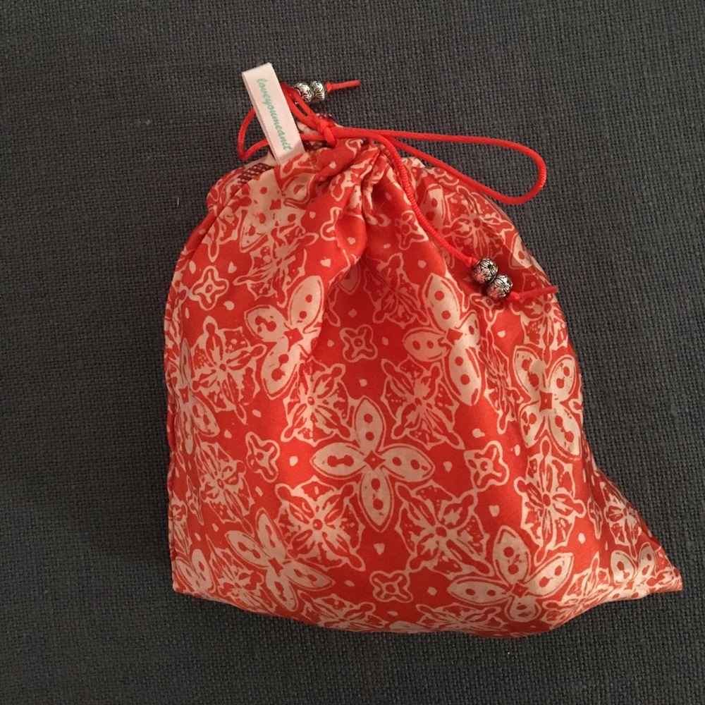 Sarong wrap around silk "shortie" in a Pouch