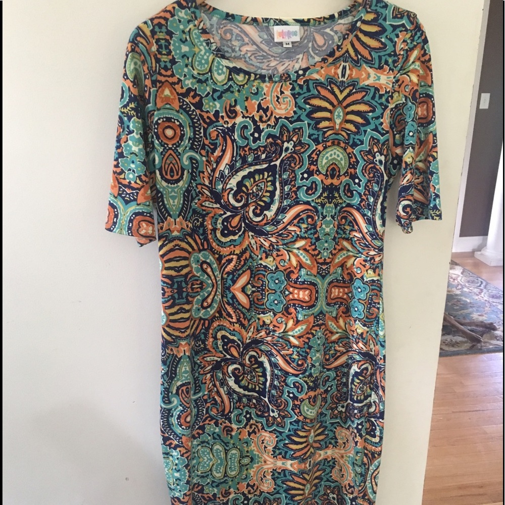 LuLaRoe Julia Dress- Medium