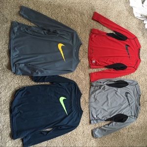 4 pack boys nike longsleeve shirts