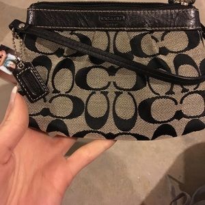 Black coach wristlet