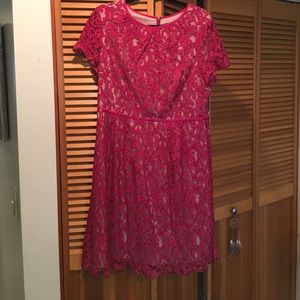 Formal pink lace dress