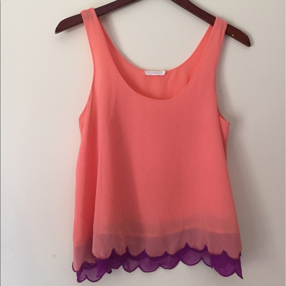 Scalloped Flowy Blouse