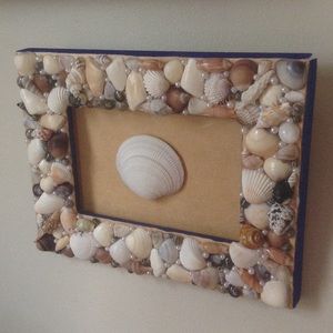Home crafted wall hanging/picture frame.
