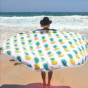 Pineapple Beach Blanket Cover Up Wrap