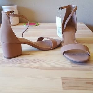 NWT Beige Sandals with slight heel