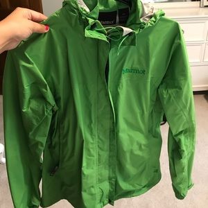 Barely worn green raincoat!