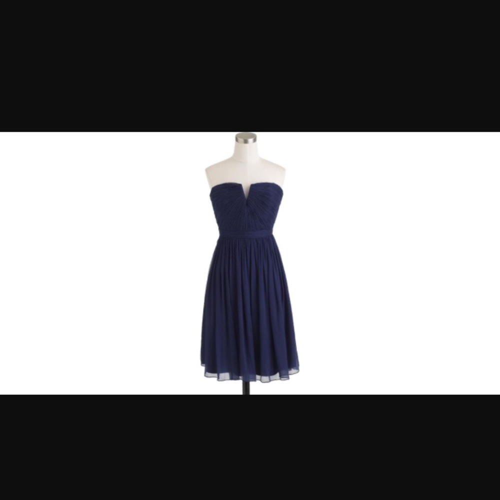 J. Crew Nadia strapless black dress