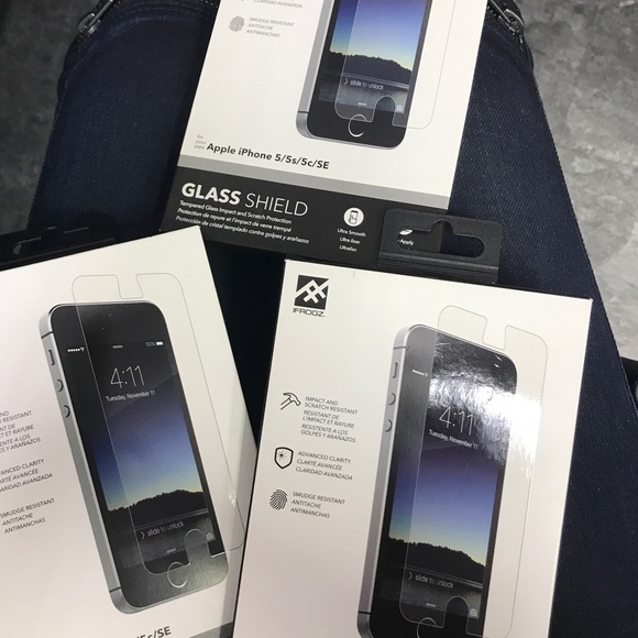 iFROGZ TEMPERED GLASS SHIELD (3) IPHONE 5/S/C/SE - Picture 2 of 3