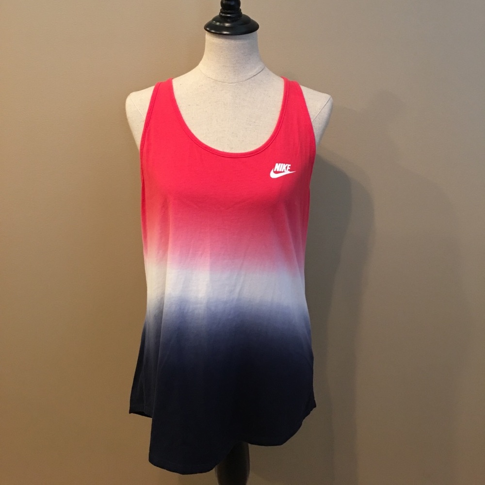 Nike workout fitness tank, razor back, loose fit