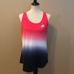 Nike workout fitness tank, razor back, loose fit