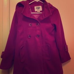 Fuchsia Girls Size 13-14 pea coat