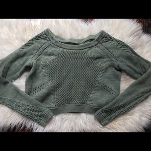 Sea foam green cropped Lululemon sweater-Size 4