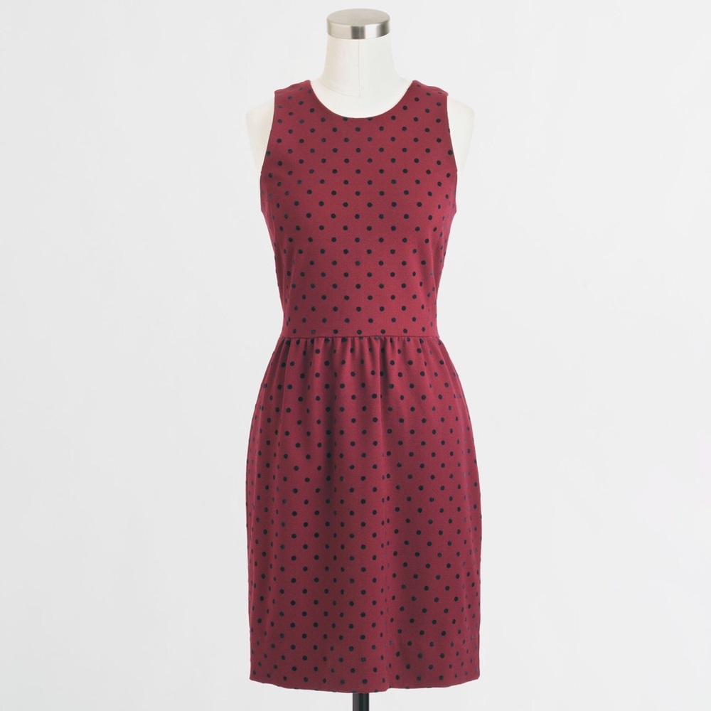 J.Crew Factory Ponte Dress in Velvet Dot