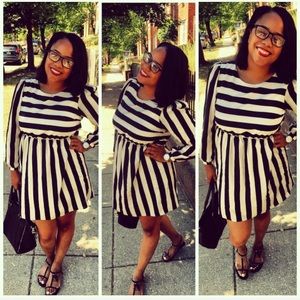 Cute black and white stripped Xhilaration Dress.