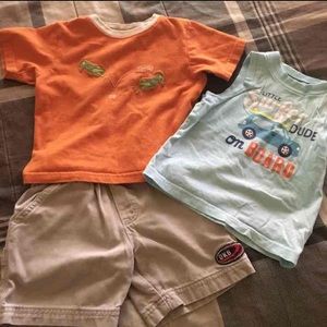 2 shirts, 1 short 18 & 24 months