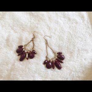 Maroon Statement Earrings