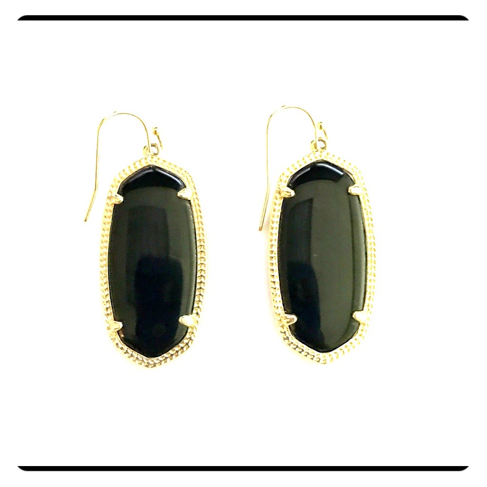 Kendra Scott Elle Earrings in Black/Gold