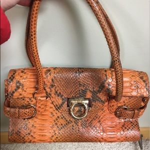 salvatore ferragamo python handbag