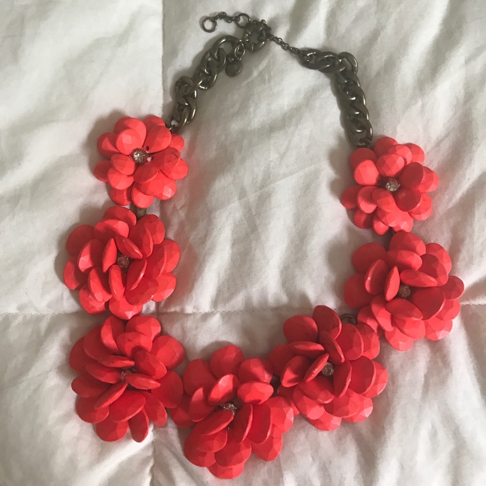 J Crew Flower Necklace