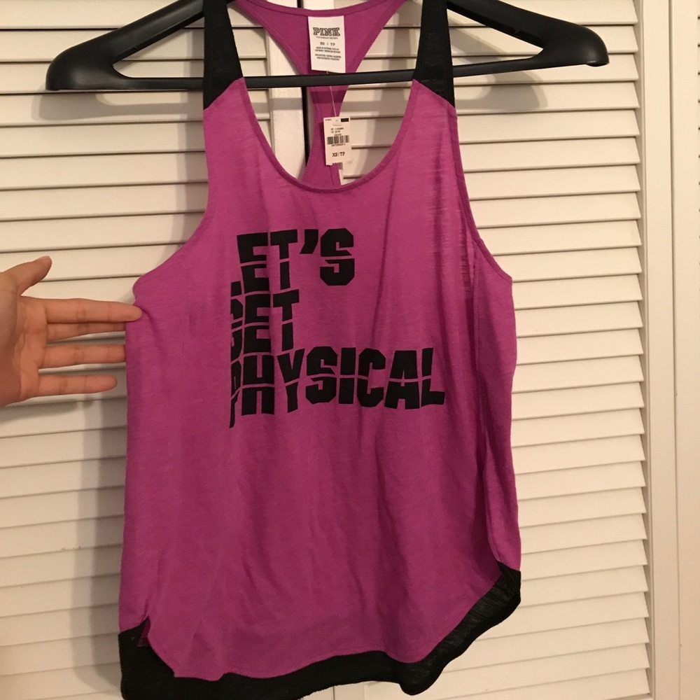Let's  get physical funny workout tank