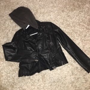 Free People Vegan Leather Motto Jacket