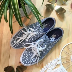 Denim Floral Vans