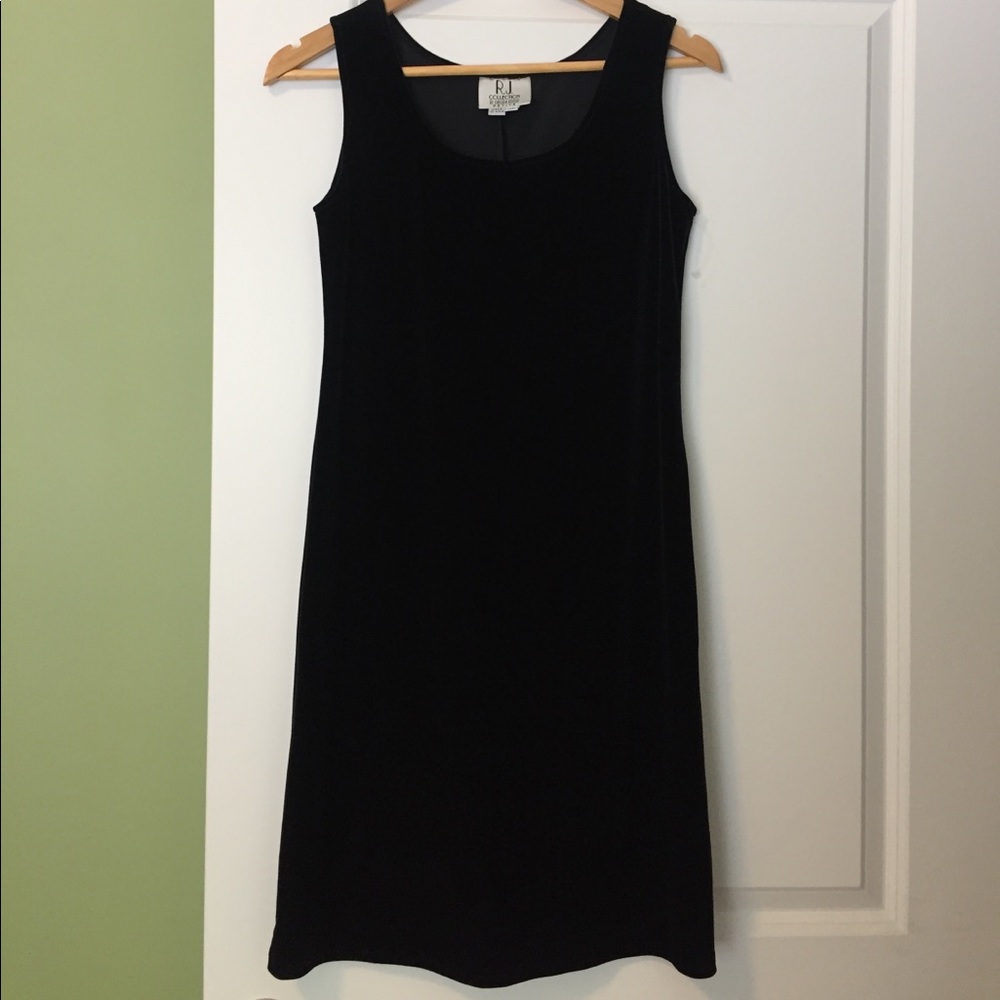 Women's Black Velvet Tank Dress
