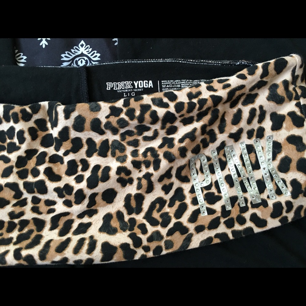 Victoria's Secret PINK cheetah print legging L