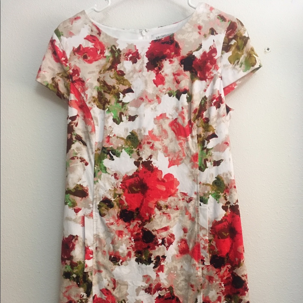 Liz Claiborne Floral Dress SZ 8 with pockets