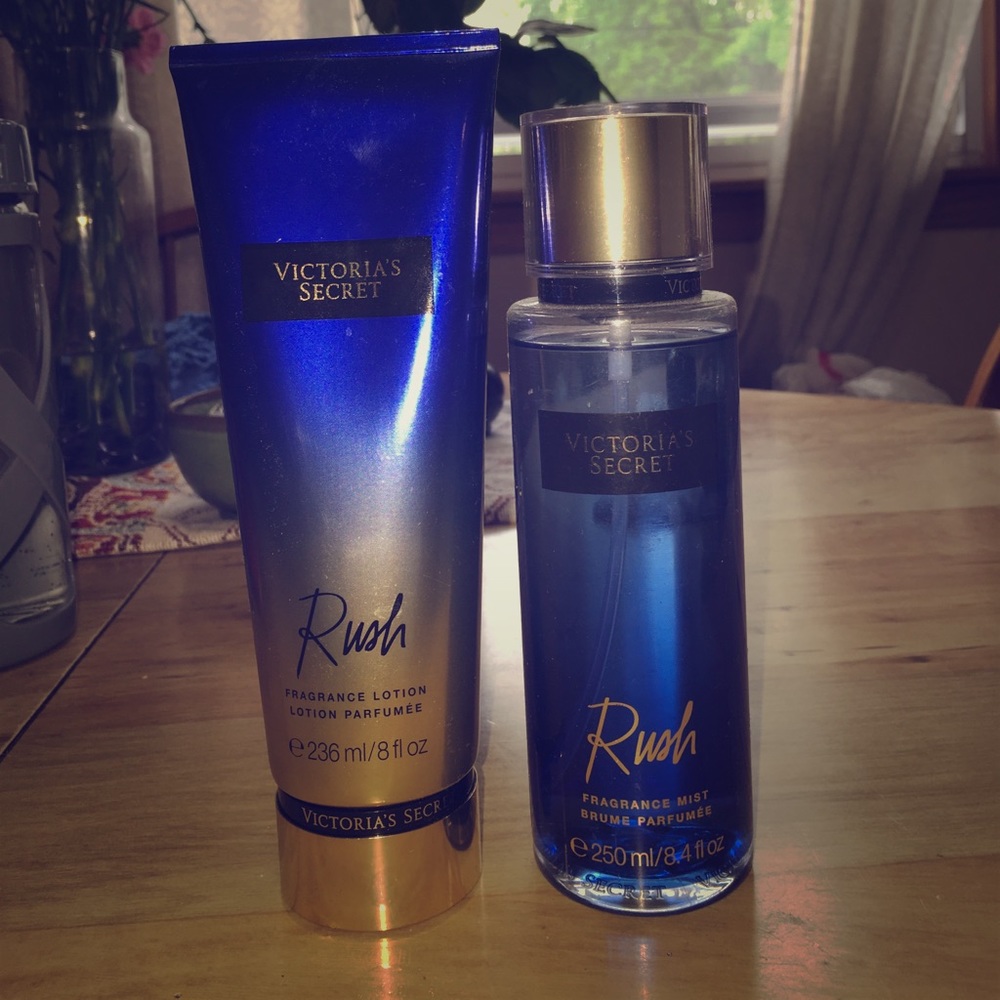 Victoria's Secret Rush fragrance lotion and mist