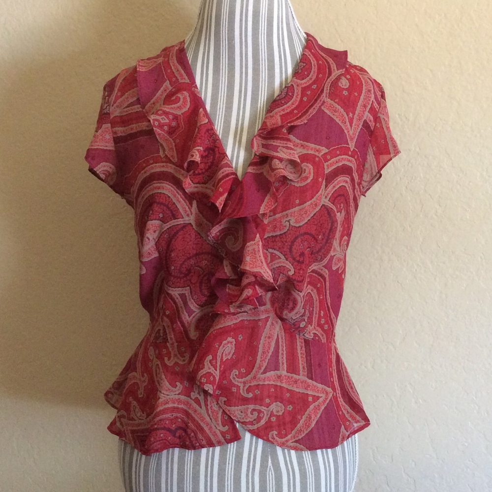VS Ruffle Blouse Top Paisley Pretty