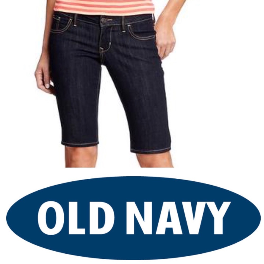 Old Navy The RockStar Jean Bermuda Shorts, size 0