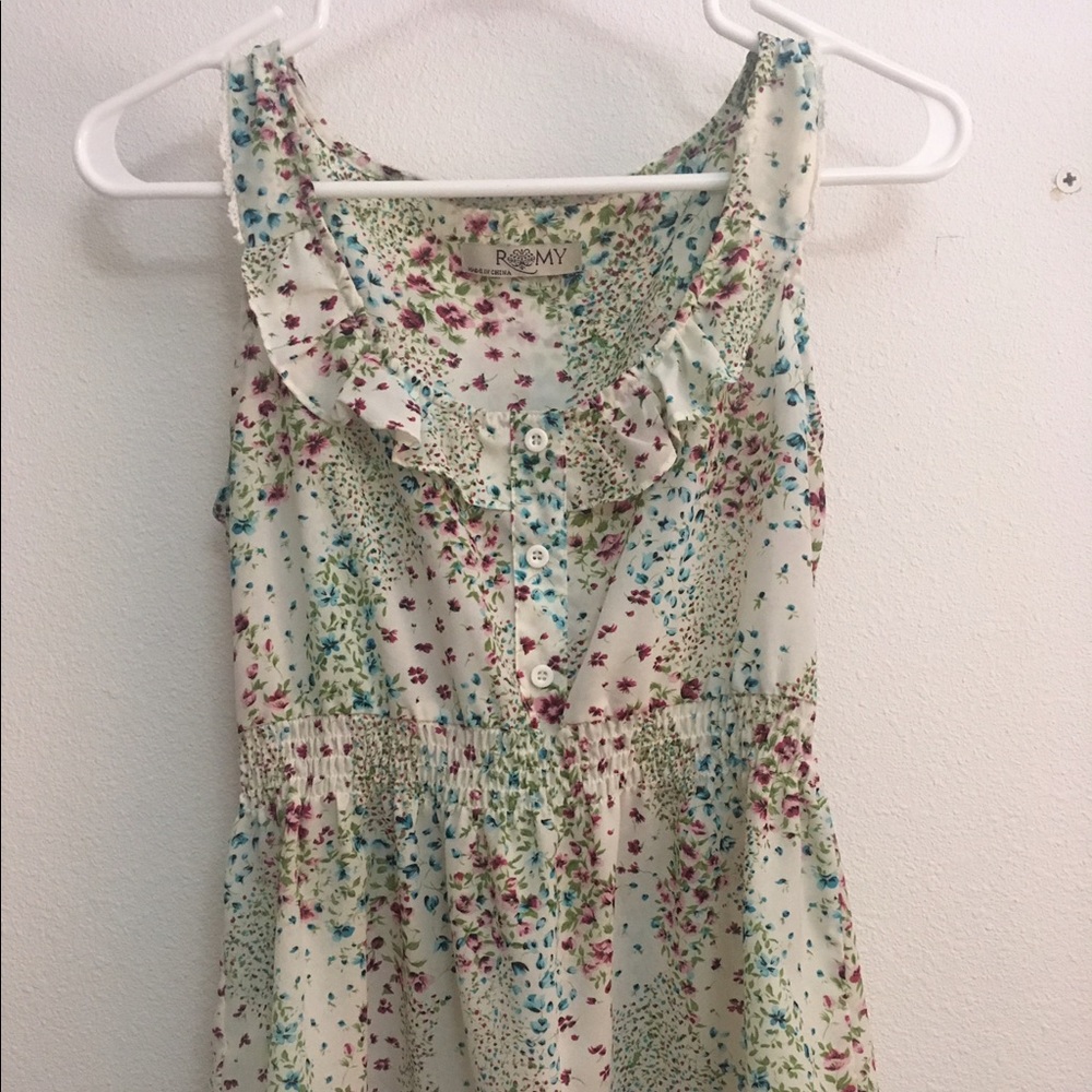 ROMY Floral Tank SZ S