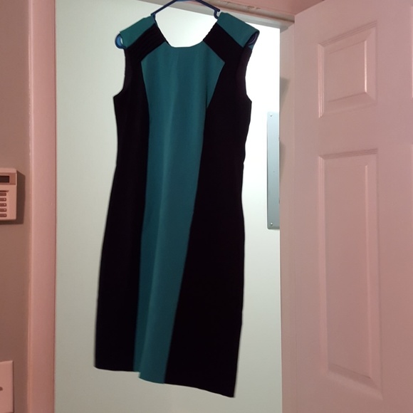 Chetta B. turquoise and navy dress - Picture 2 of 4
