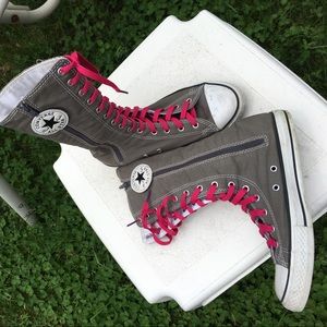 Tall Zip Up High Top Converse Sneakers