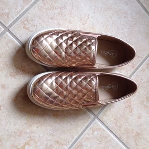 Candies Rose Gold slip on sneakers