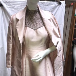 1950s vintage Silk dress with matching jacket