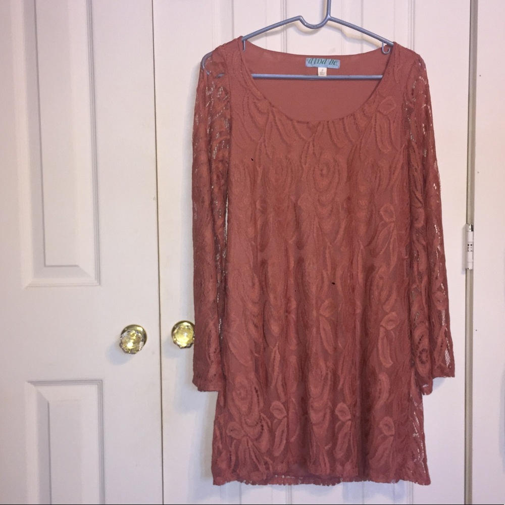 Coral Lace Dress 💕