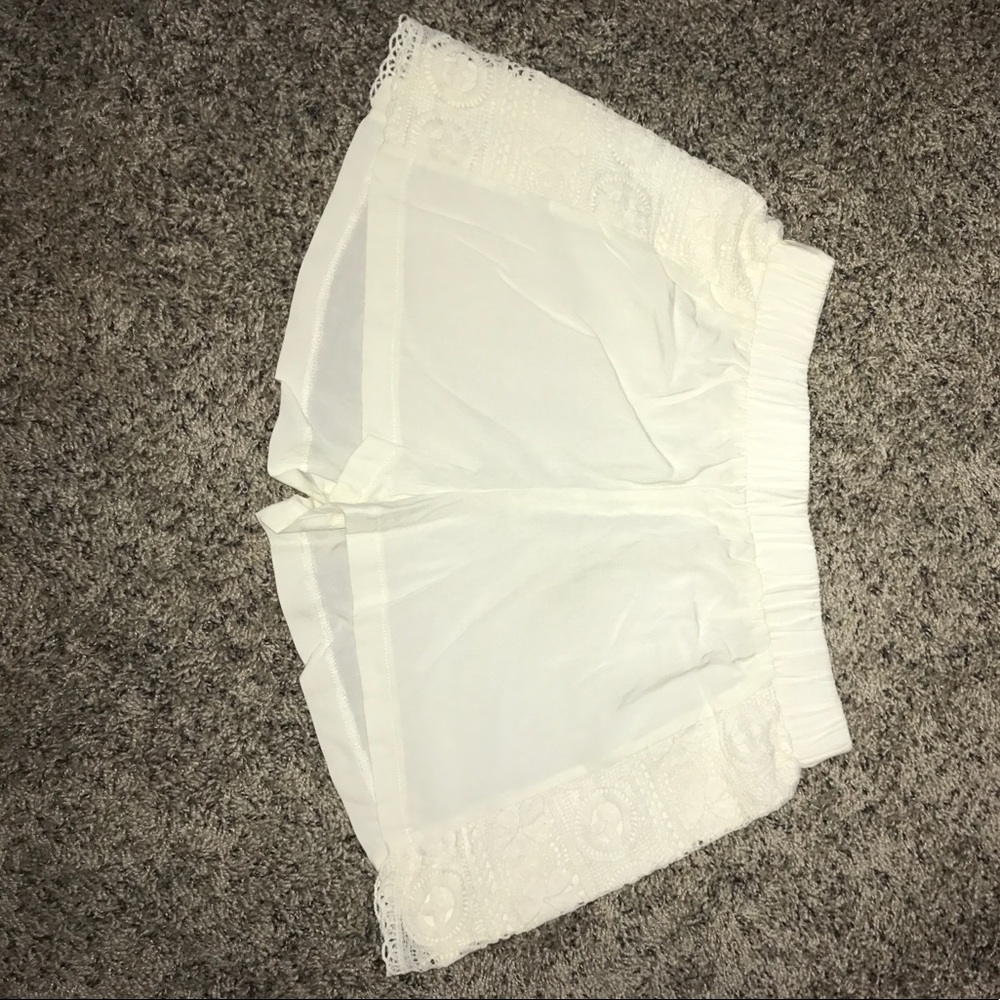 white jersey shorts