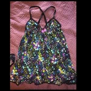 Floral Victoria's Secret mesh sexy nighty