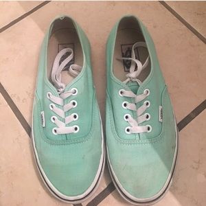 Mint green vans sneakers!