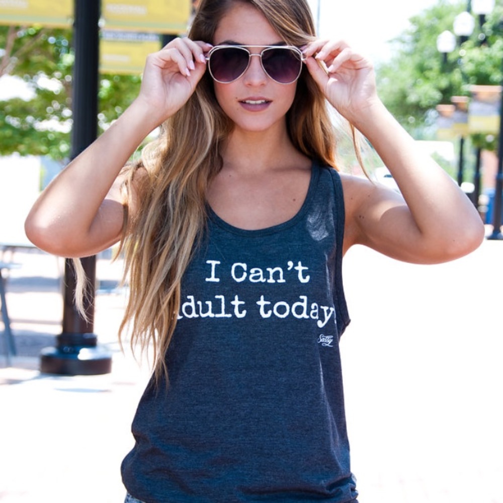 Last 1! XL Can't adult today in charcoal grey - Picture 4 of 8