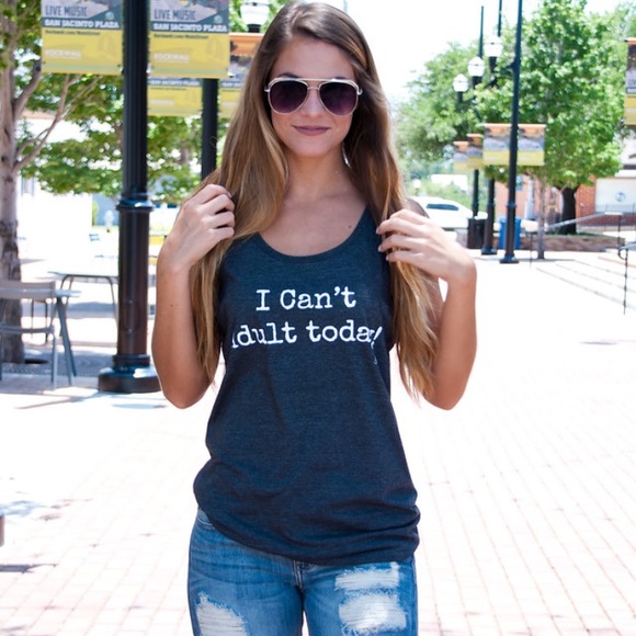 Last 1! XL Can't adult today in charcoal grey - Picture 2 of 8