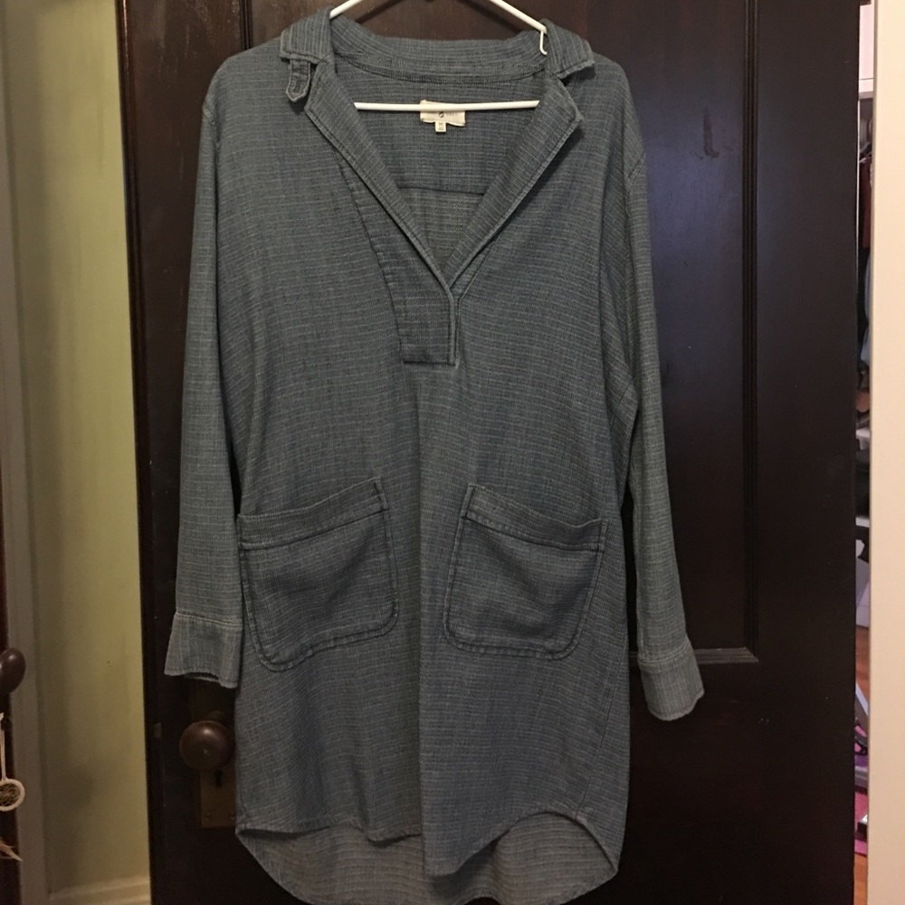 Lou & grey / loft chambray shirt dress