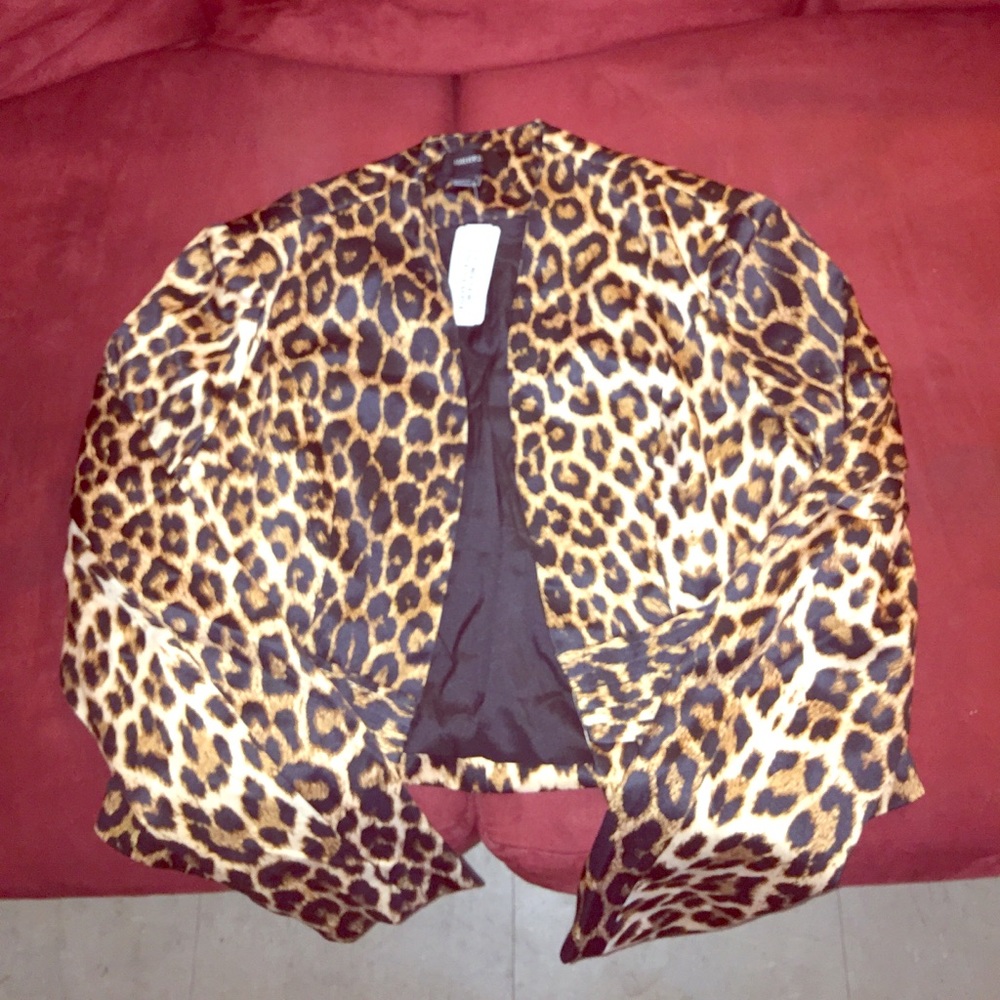 Animal print blazer