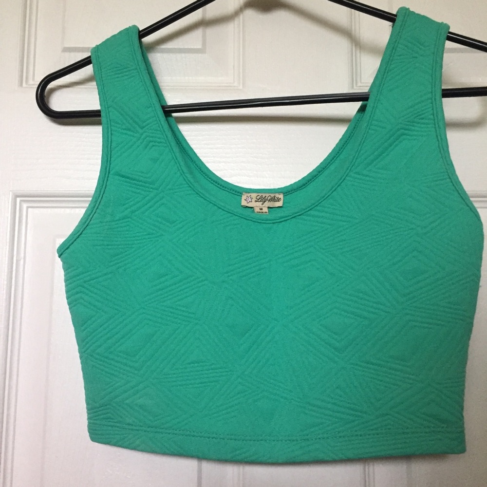 Green Crop Top